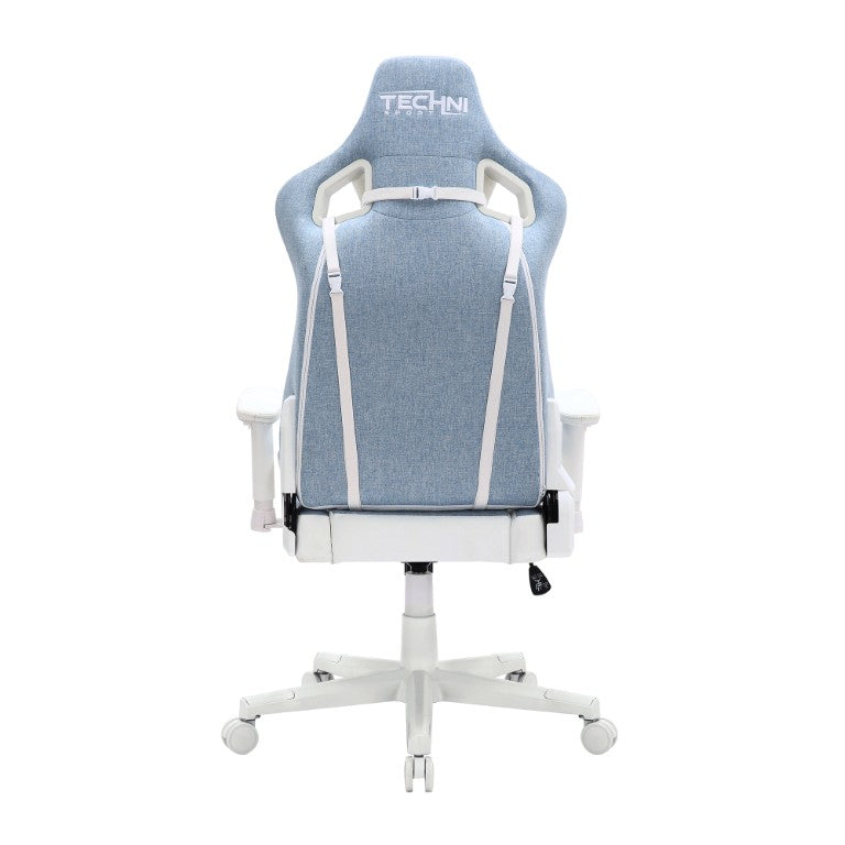 HomeRoots Blue Ergonomic Swivel Gaming Chair with Adjustable Height and Smooth Rolling Base 727698