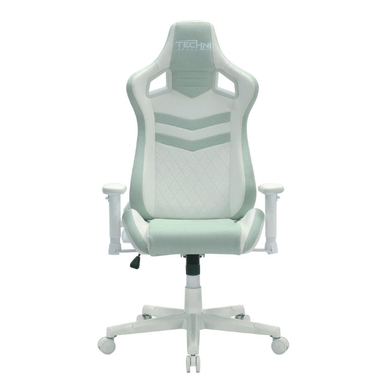 Mint Swivel Rolling Chair with Adjustable Height for Modern Gaming Setups