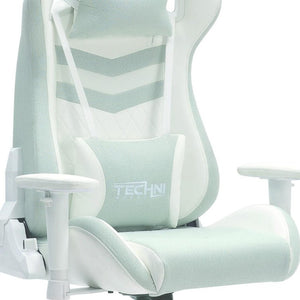 Mint Swivel Rolling Chair with Adjustable Height for Modern Gaming Setups