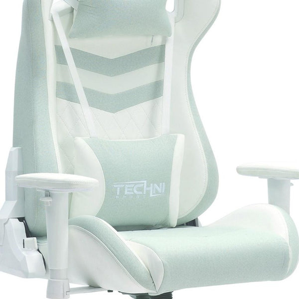 Mint Swivel Rolling Chair with Adjustable Height for Modern Gaming Setups