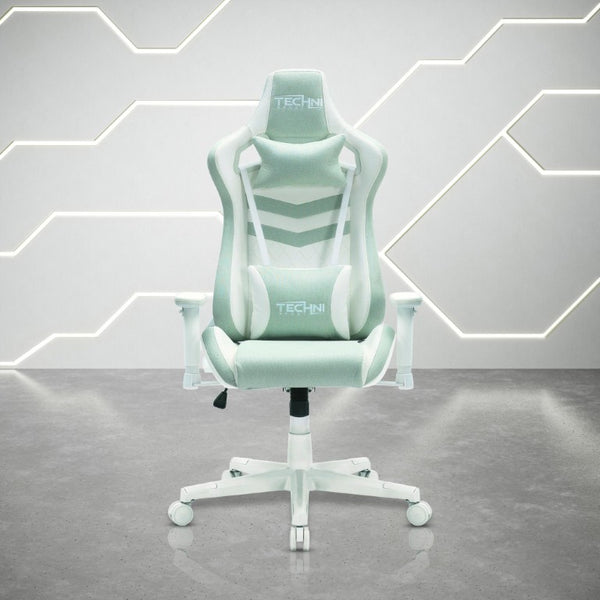 Mint Swivel Rolling Chair with Adjustable Height for Modern Gaming Setups