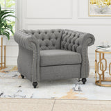 Christopher Knight Home® - Noble House - Westminster Chesterfield Fabric Club Chair