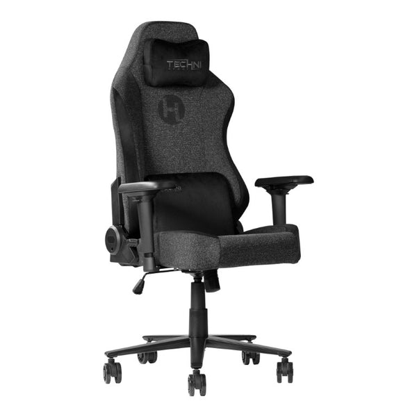 Black Ergonomic Swivel Gaming Chair with Adjustable Height and Rolling Casters