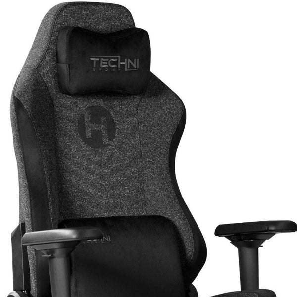 Black Ergonomic Swivel Gaming Chair with Adjustable Height and Rolling Casters