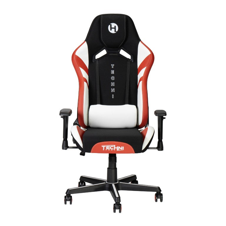 HomeRoots Black Ergonomic Gaming Chair with Swivel Base Height Adjustment and Rolling Casters 727703