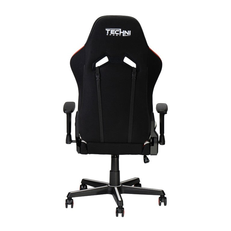 HomeRoots Black Ergonomic Gaming Chair with Swivel Base Height Adjustment and Rolling Casters 727703
