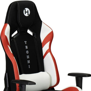Black Ergonomic Gaming Chair with Swivel Base Height Adjustment and Rolling Casters