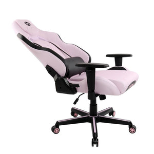 Pink Ergonomic Swivel Chair with Adjustable Height and Rolling Casters for Gamers