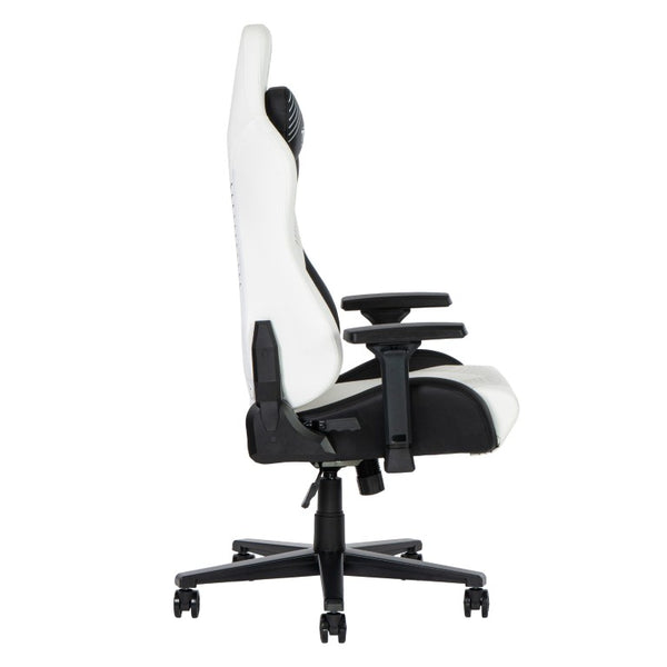 Black Swivel Gaming Chair with Adjustable Height and Rolling Caster Base
