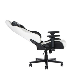 Black Swivel Gaming Chair with Adjustable Height and Rolling Caster Base
