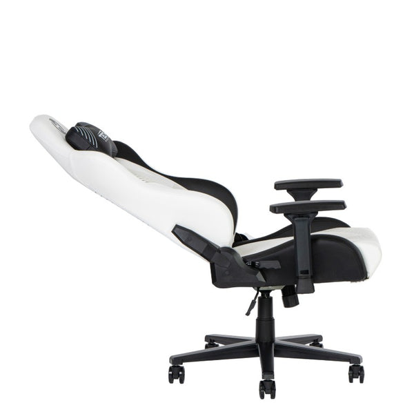 Black Swivel Gaming Chair with Adjustable Height and Rolling Caster Base