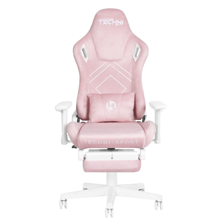 HomeRoots Pink Ergonomic Swivel Desk Chair with Adjustable Height for Study or Gaming 727707