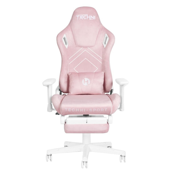 HomeRoots Pink Ergonomic Swivel Desk Chair with Adjustable Height for Study or Gaming 727707