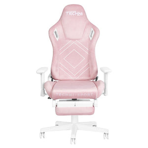 Pink Ergonomic Swivel Desk Chair with Adjustable Height for Study or Gaming
