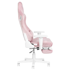 Pink Ergonomic Swivel Desk Chair with Adjustable Height for Study or Gaming