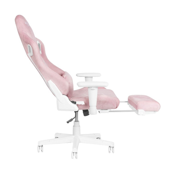 Pink Ergonomic Swivel Desk Chair with Adjustable Height for Study or Gaming