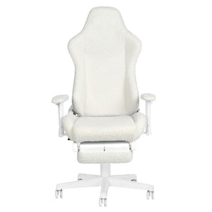 Ergonomic Swivel Gaming Chair with Adjustable Height Rolling Base and Built-in Footrest Support