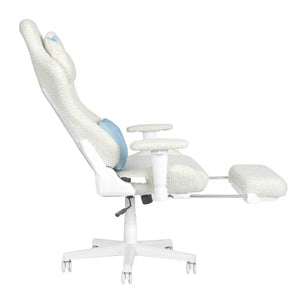 Ergonomic Swivel Gaming Chair with Adjustable Height Rolling Base and Built-in Footrest Support