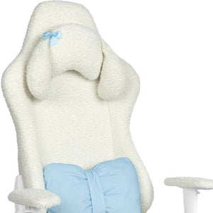 Ergonomic Swivel Gaming Chair with Adjustable Height Rolling Base and Built-in Footrest Support