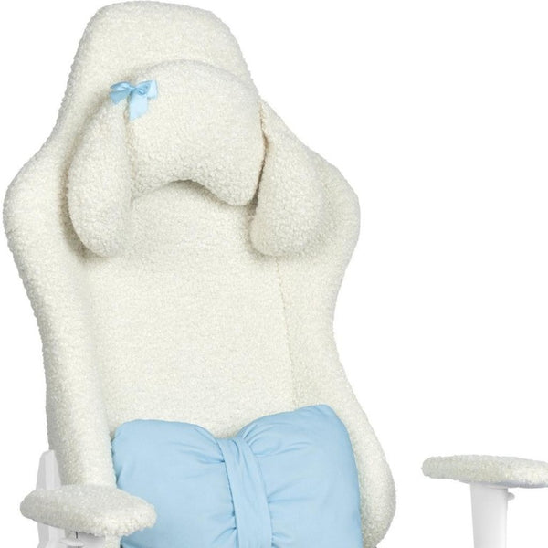 Ergonomic Swivel Gaming Chair with Adjustable Height Rolling Base and Built-in Footrest Support