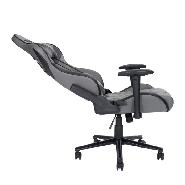 Gray Ergonomic Swivel Gaming Chair with Adjustable Height and Rolling Casters