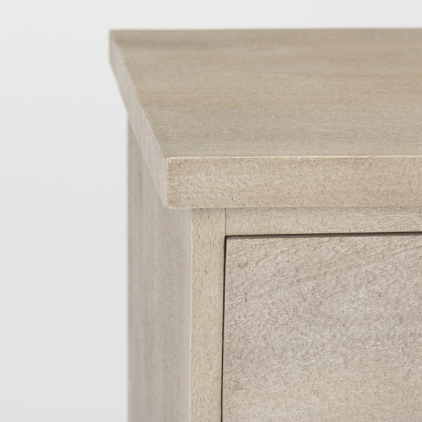 19 Inch Solid Wood Accent Cabinet with Dual Doors and Bottom Drawer for Stylish Home Storage