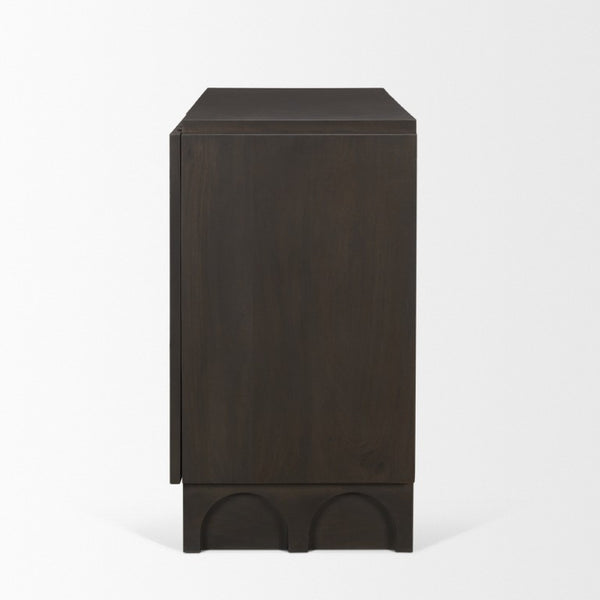 18 Inch Solid Wood Accent Cabinet Dual Door Storage for Living Room or Entryway