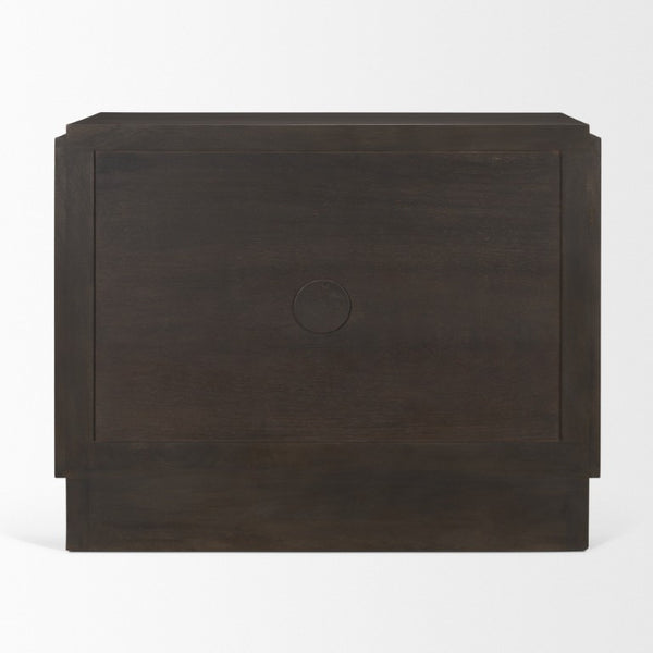 18 Inch Solid Wood Accent Cabinet Dual Door Storage for Living Room or Entryway