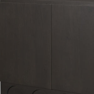 18 Inch Solid Wood Accent Cabinet Dual Door Storage for Living Room or Entryway