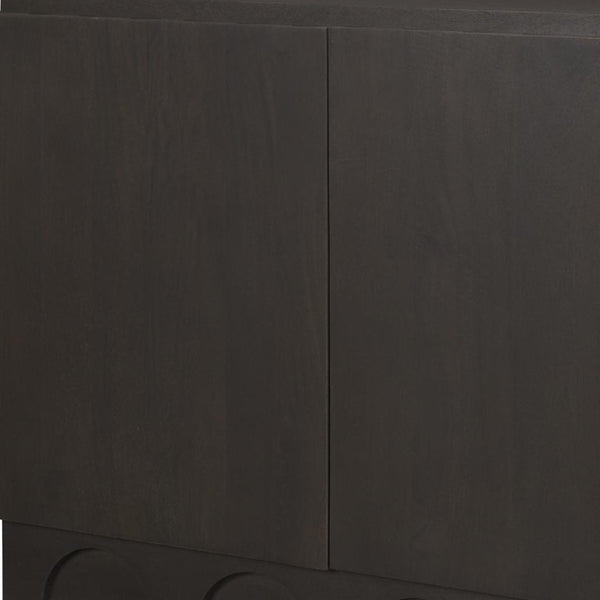 18 Inch Solid Wood Accent Cabinet Dual Door Storage for Living Room or Entryway