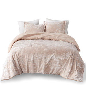 English Elm King/Cal plush crushed velvet comforter with sherpa reverse, hypoallergenic, dustproof, OEKO‑TEX certified Pink 11.81 L x 19.69 W x 11.81 H B035129826