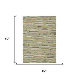 Southwestern Geometric Washable Polyester Area Rug for Indoor Outdoor Boho Patio Living Spaces