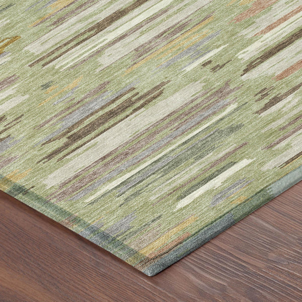 Southwestern Geometric Washable Polyester Area Rug for Indoor Outdoor Boho Patio Living Spaces