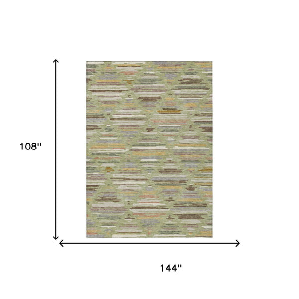 Southwestern Geometric Washable Polyester Area Rug for Indoor Outdoor Boho Patio Living Spaces