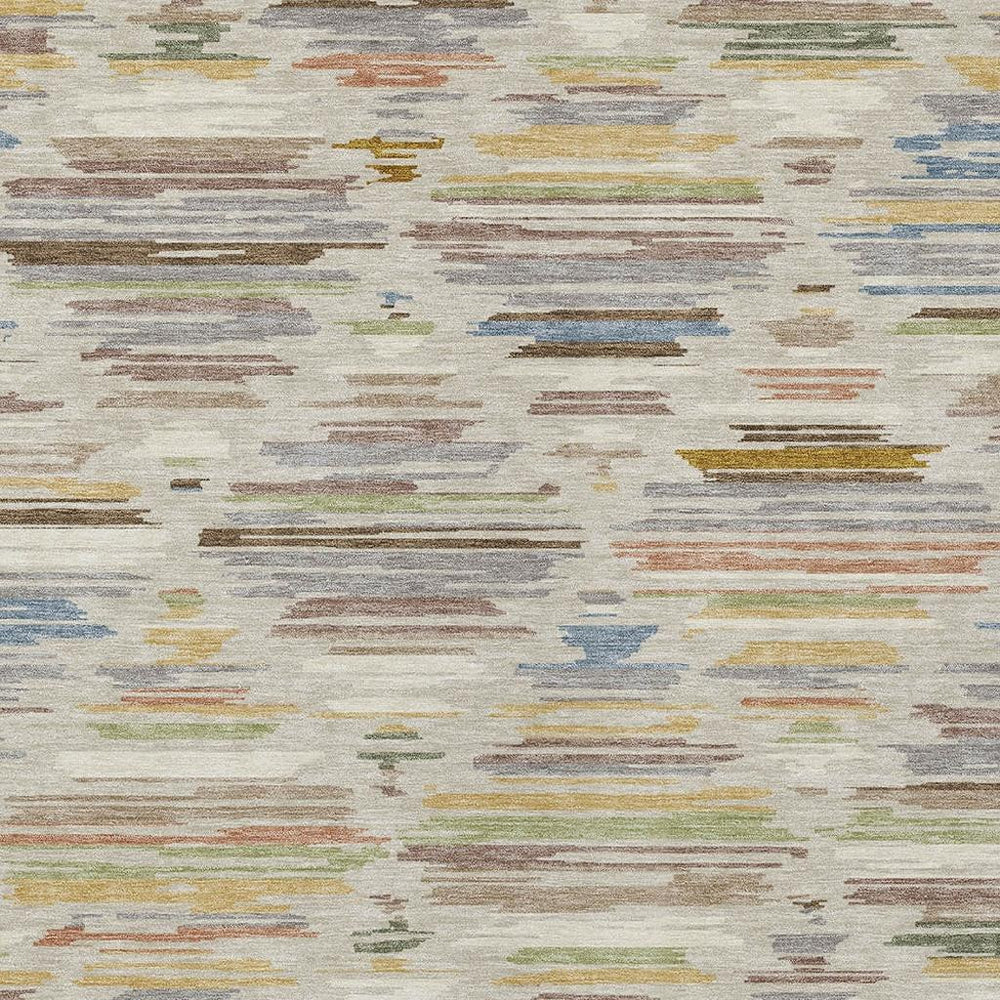 HomeRoots Southwestern Geometric Washable Polyester Area Rug Low Pile for Indoor Outdoor Living Spaces 5' x 8' 727746