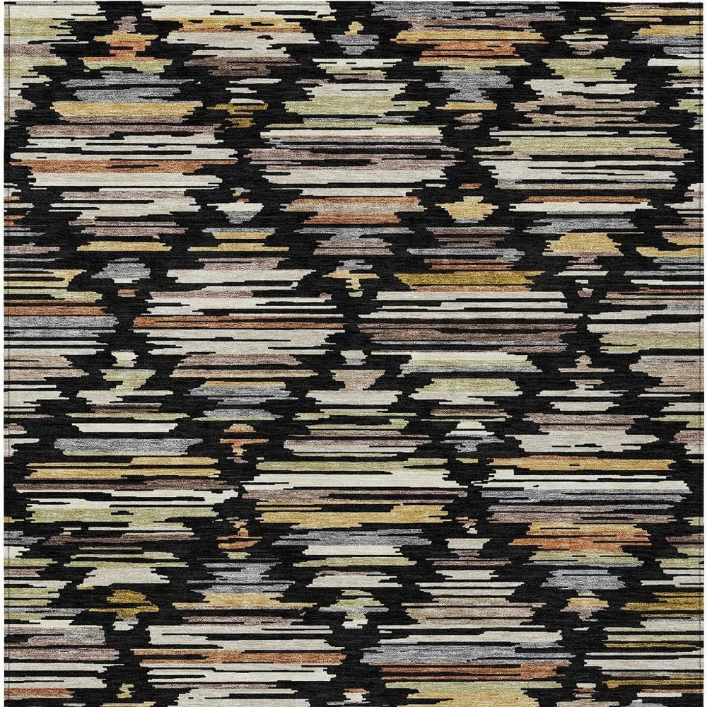 HomeRoots Southwestern Geometric Tribal Washable Polyester Area Rug for Indoor Outdoor Living Spaces 9' x 12' 727755