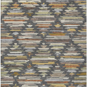 Geometric Southwestern Washable Polyester Area Rug for Indoor Outdoor and High Traffic Living Spaces
