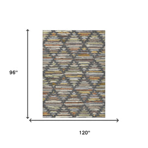 Geometric Southwestern Washable Polyester Area Rug for Indoor Outdoor and High Traffic Living Spaces