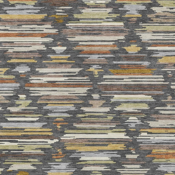 Geometric Southwestern Washable Polyester Area Rug for Indoor Outdoor and High Traffic Living Spaces