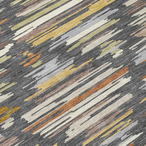 Geometric Southwestern Washable Polyester Area Rug for Indoor Outdoor and High Traffic Living Spaces