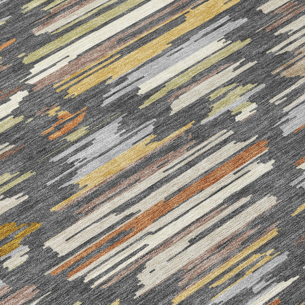 Geometric Southwestern Washable Polyester Area Rug for Indoor Outdoor and High Traffic Living Spaces