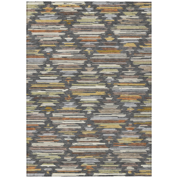 Geometric Southwestern Washable Polyester Area Rug for Indoor Outdoor and High Traffic Living Spaces
