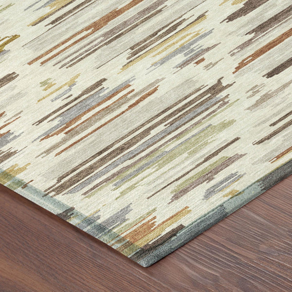 Southwestern Geometric Washable Polyester Area Rug for Indoor Outdoor Patios and Entryways