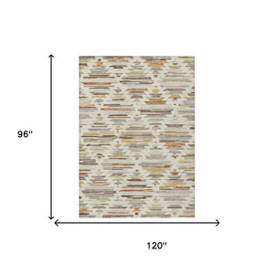 Southwestern Geometric Washable Polyester Area Rug for Indoor Outdoor Patios and Entryways