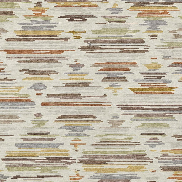 Southwestern Geometric Washable Polyester Area Rug for Indoor Outdoor Patios and Entryways