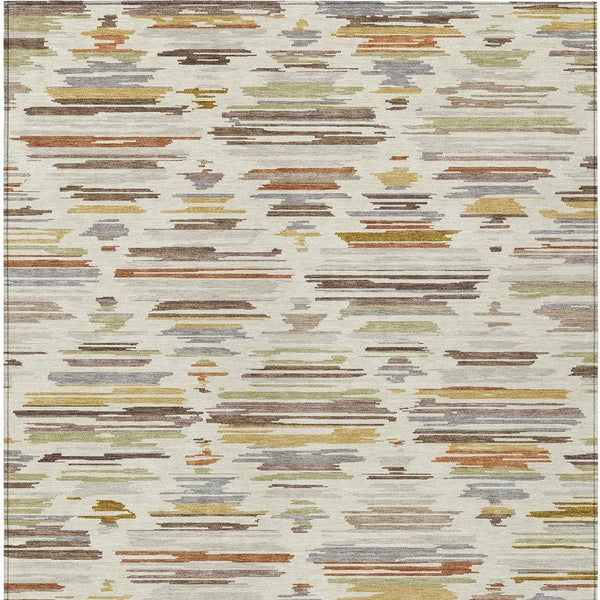 Southwestern Geometric Washable Polyester Area Rug for Indoor Outdoor Patios and Entryways
