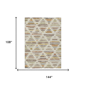 Southwestern Geometric Washable Polyester Area Rug for Indoor Outdoor Patios and Entryways