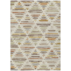Southwestern Geometric Washable Polyester Area Rug for Indoor Outdoor Patios and Entryways