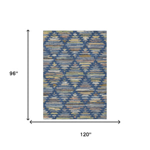 Southwestern Geometric Washable Polyester Area Rug for Indoor Outdoor Patios and Living Spaces