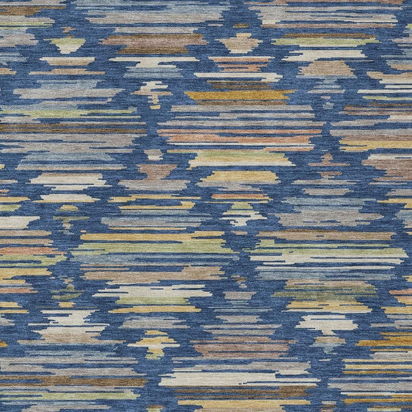 Southwestern Geometric Washable Polyester Area Rug for Indoor Outdoor Patios and Living Spaces